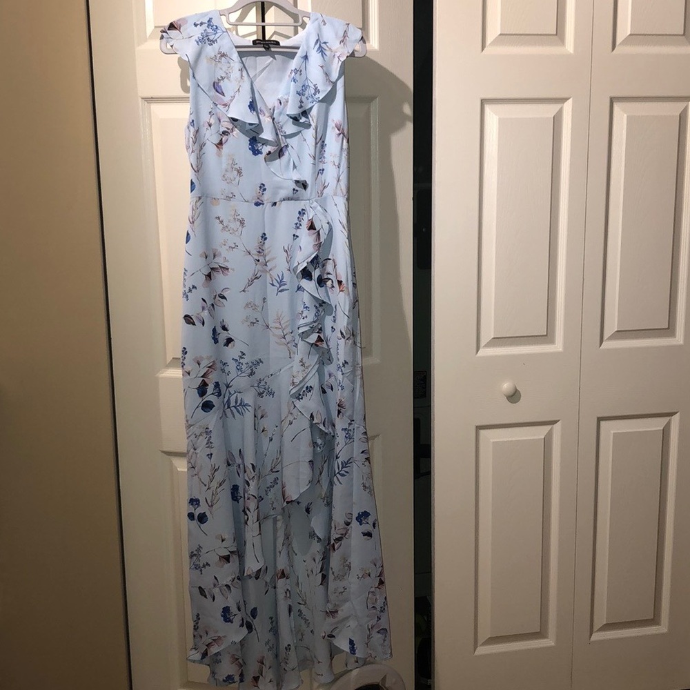 EUC Banana Republic Blue Floral Maxi Dress Size 6